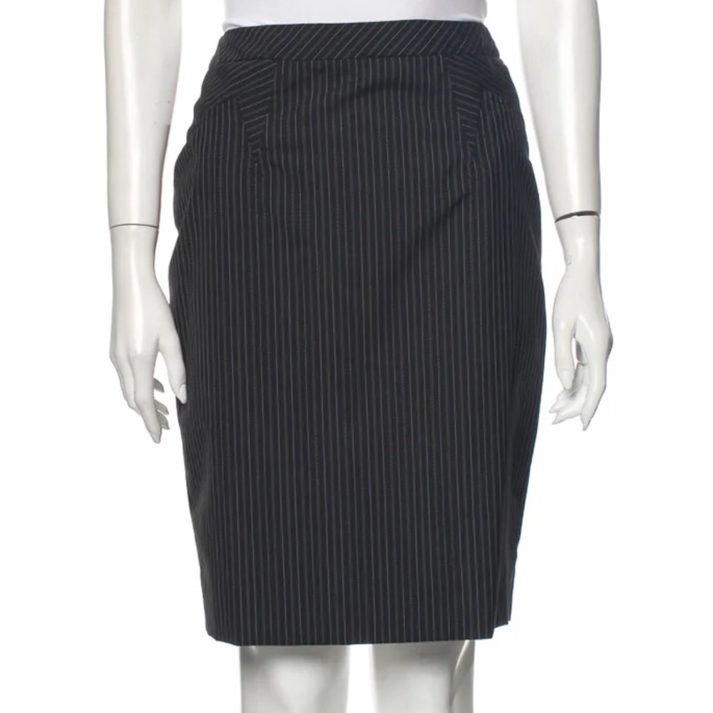 Escada women‎ 4 striped pencil Skirt knee length workwear in black